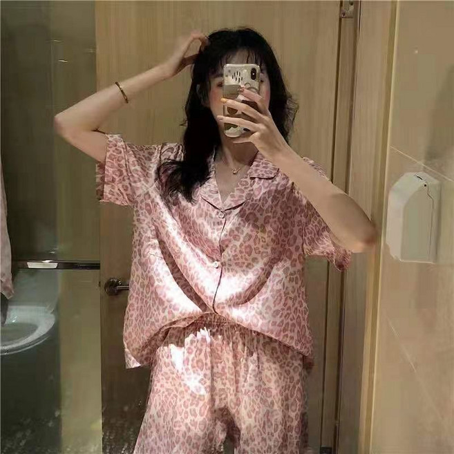 PEONIST 女款夏季短袖睡衣褲套裝