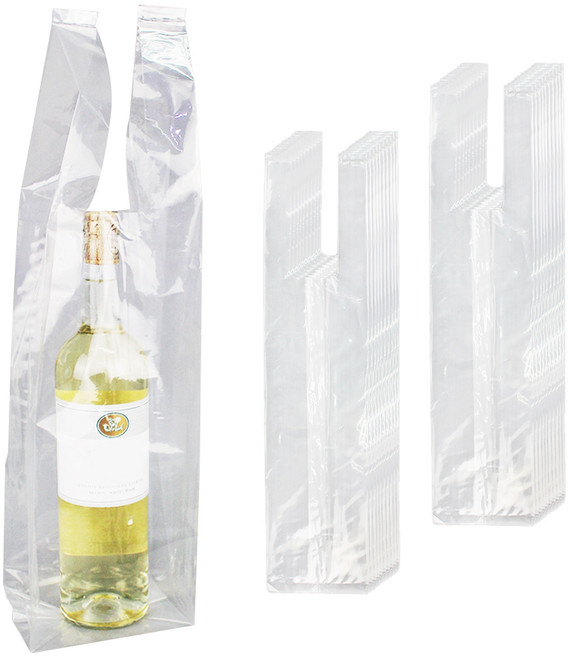 BEST PACK 直立式透明塑膠紅酒提袋, 200個