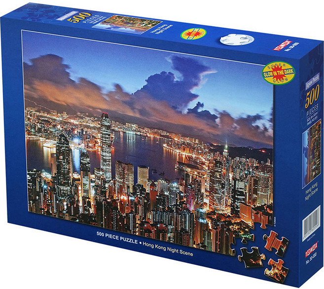 Tomax 香港夜景 夜光效果 拼圖 TMX-50-050, 混合顏色, 500件, 1個