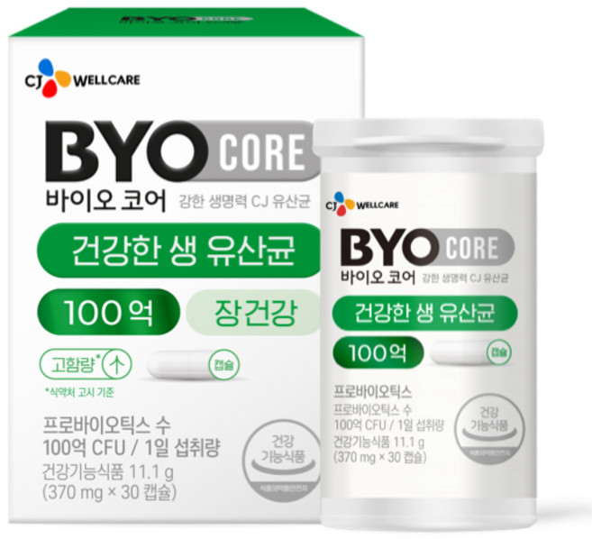 BYO 100億植物活性乳酸菌膠囊, 11.1g, 1罐