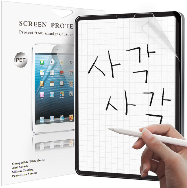 Imall 藝術素描 iPad 平板 類紙膜 螢幕保護貼 2入, 單一顏色, 1個
