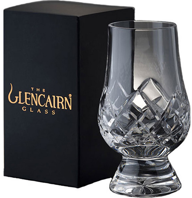 THE GLENCAIRN GLASS 刻花水晶手工玻璃杯 170毫升 + 黑色禮盒套裝, 1組