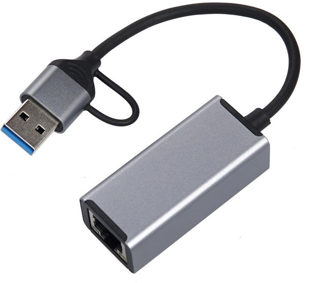 Coms USB Type-C 與 Type-A 轉 RJ45 網路轉換轉接頭, JA051