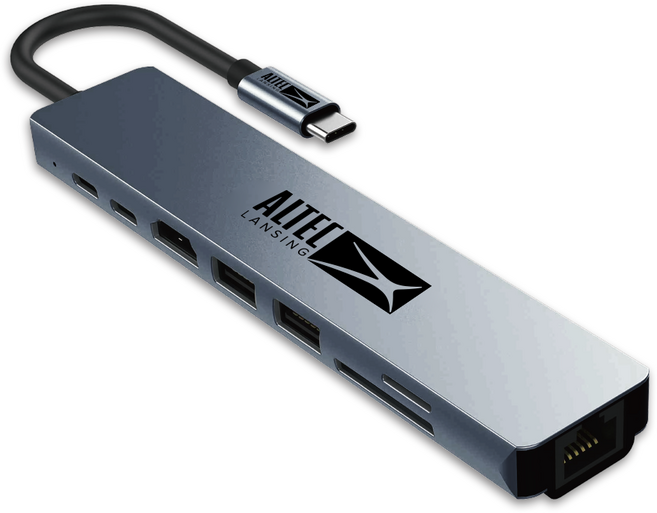 ALTEC LANSING 8IN1 USB Type-C HDTV 多功能集線器 SWV6118G, 混合色, 1個
