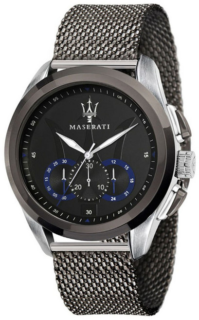 maserati Traguardo 男士石英金屬錶帶計時碼錶 R8873612006