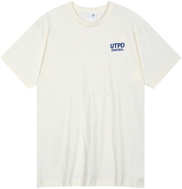 UNTAPPED UTPD字母印花短袖T恤, 象牙白