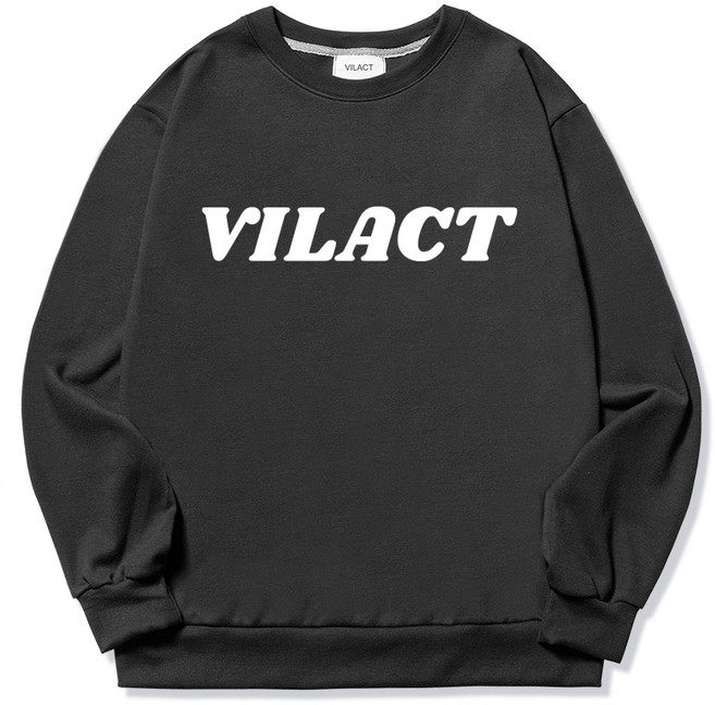 VILACT 男款大尺碼標誌印花休閒長袖上衣
