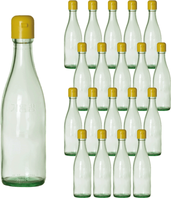 首爾包裝 藍色350ml單鍵式玻璃瓶, 20個, 350ml