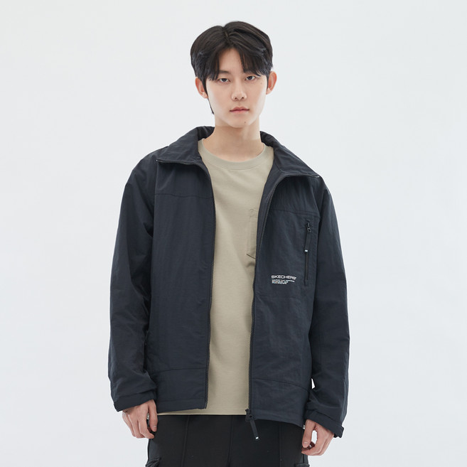 SKECHERS 男士基本款防風夾克 SL3MJCFS013115