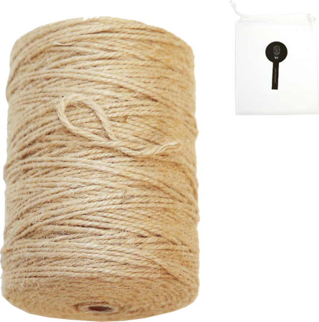 Gambuji 3mm麻繩 300公尺 附收納袋, 棕色, 300m, 1捲