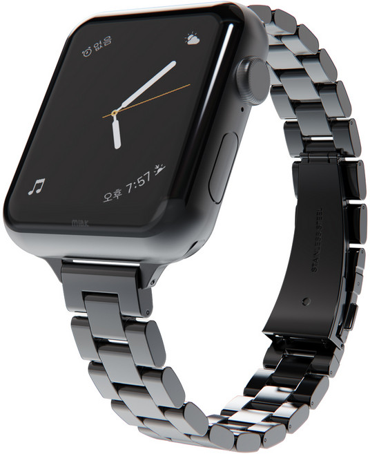 miak Apple Watch金屬錶帶 38/40/41mm通用, 黑色