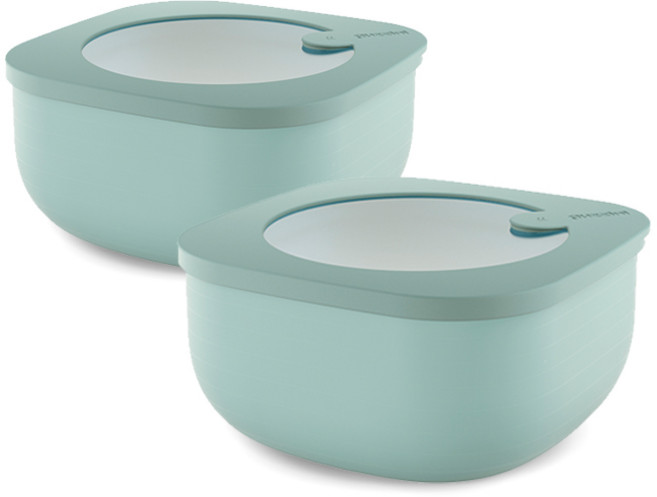 guzzini My Kitchen Store&More一般款密封保鮮盒 鼠尾草綠, 2個, M