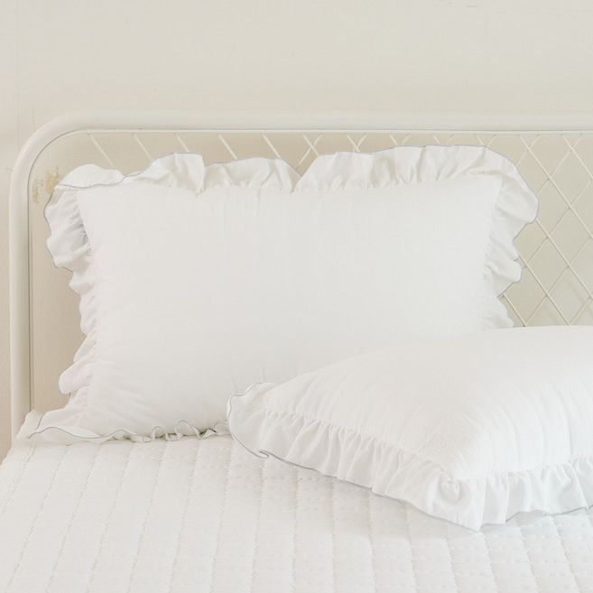 g BEDDING 蝴蝶結荷葉邊無塵四季枕頭套