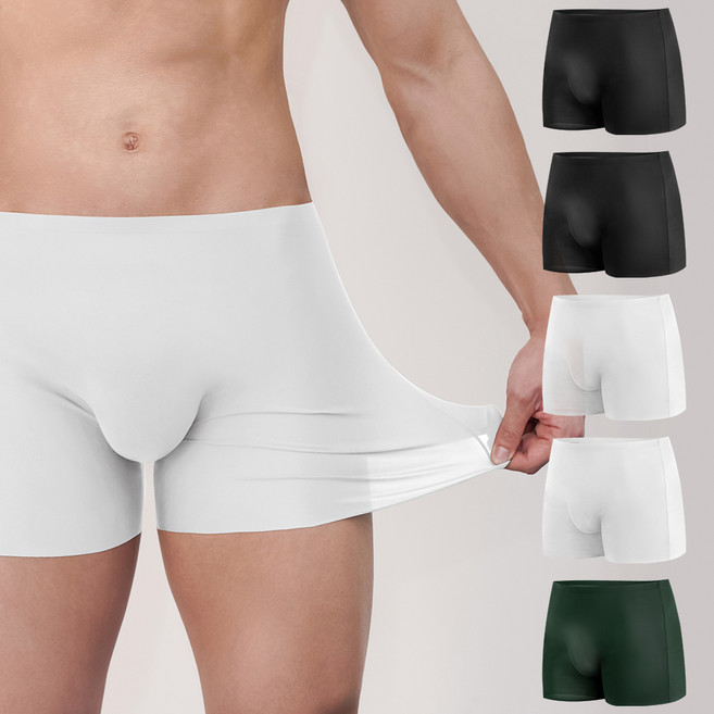 M4END 透氣性佳涼感材質男性平口褲 Men's Skin 5件組