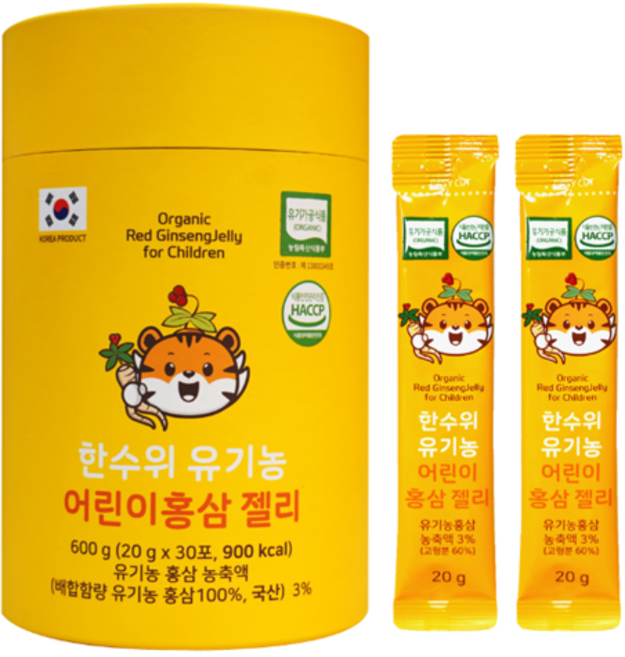 HANSUWI 韓秀偉 兒童紅蔘果凍條 30條入, 600g, 1個