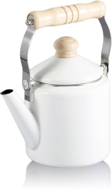 HAMPTONS 手提式琺瑯煮水壺 HYF-A-029S-W, 白色, 1.2L