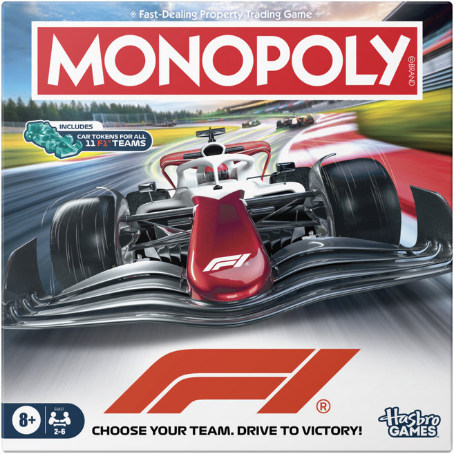 Hasbro 孩之寶 MONOPOLY 地產大亨 Formula 1 一級方程式賽車版大富翁 英文版 G3437UU00, 1套
