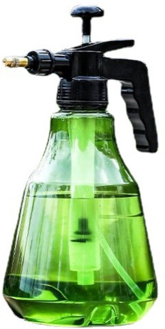 簡約復古消毒用氣壓噴壺 綠色 2L, 1個