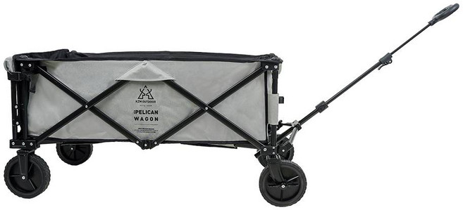 KZM OUTDOOR 多功能可開式手拉車, 1個, 灰色