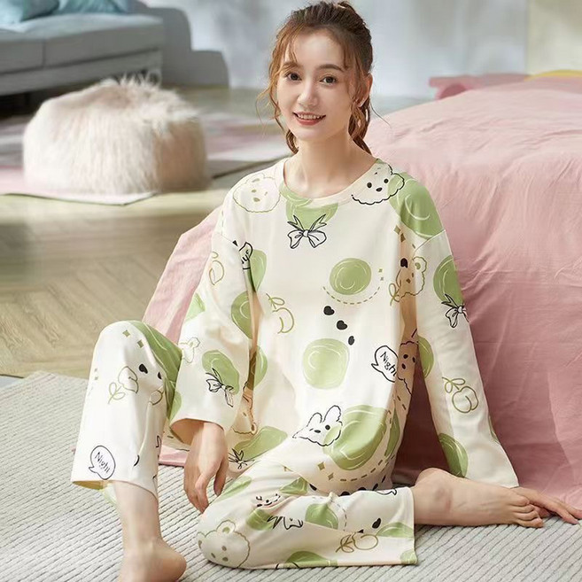 Viola 女性居家服 長袖上衣 + 下身套裝 Vio0029
