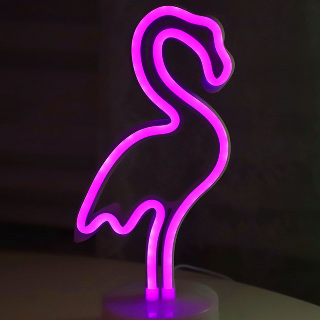 Stupid BABIO LED 霓虹燈泡 USB 派對裝飾照明燈, 紅鶴