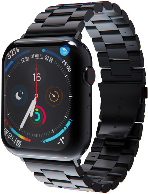 miaK Apple Watch金屬錶帶 38/40/41mm適用, 黑色