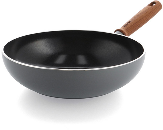 GREEN PAN 電磁爐用 Mayflower Pro 陶瓷塗層炒鍋 法式灰, 1個, 28cm