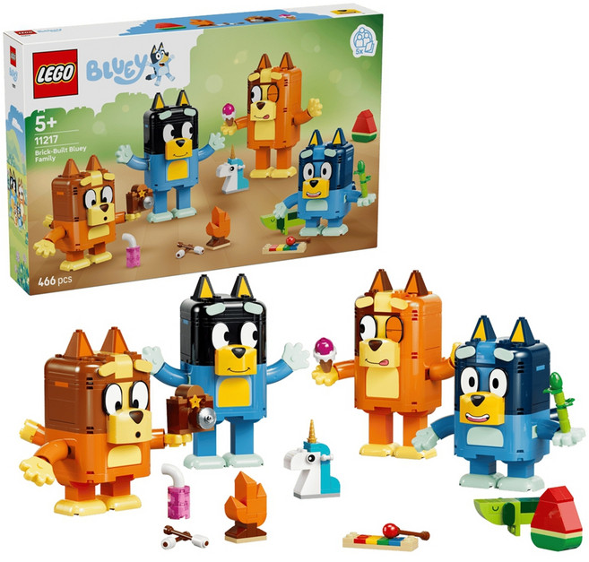 LEGO 布麗系列 積木版布麗一家 Brick-Built Bluey Family 11217, 1個