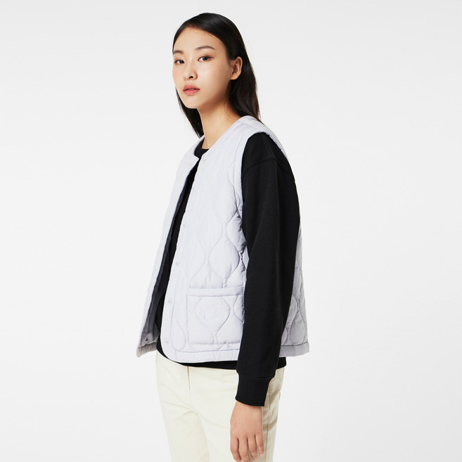 JAJU (JAJU) 女款輕量羽絨感背心