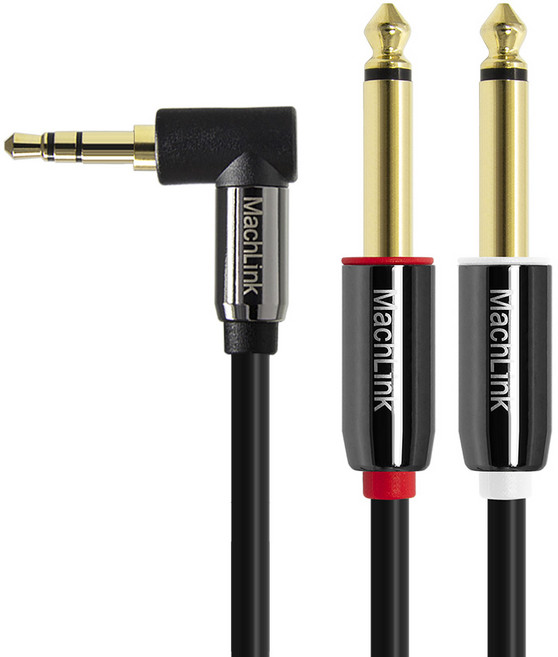 3極彎頭立體聲 3.5 TO 5.5 6.3 單聲道轉換 Y型音源線 20M, ML-TSY6200, 混色, 1個