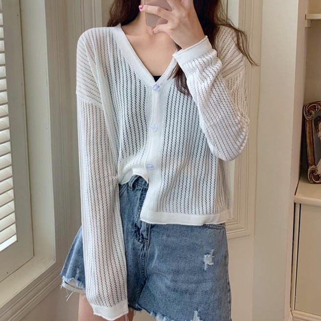 MarketA 女款 Joy 夏季透視開襟衫 T25SS3-A2032
