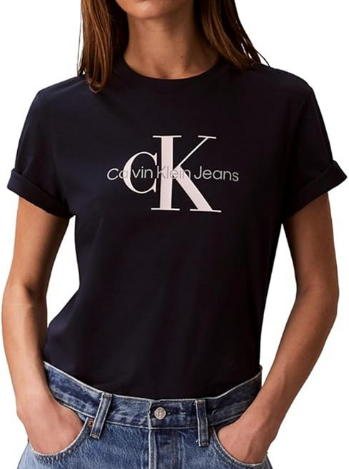 Calvin Klein 女款 Monogram Logo 圓領短袖T恤 478023S