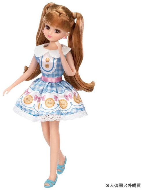 TAKARA TOMY Licca 莉卡娃娃 LW-04 甜蜜餅乾格紋洋裝 LA29846, 混和顏色, 1個