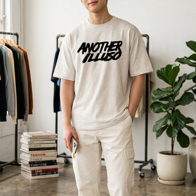 ILLUSO 男女通用 Another ILLUSO 特殊雙面布 短袖T恤