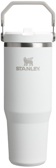 STANLEY 台灣公司貨 經典系列 IceFlow 手提吸管杯2.0, 0.88L, 1個, 冰雪白