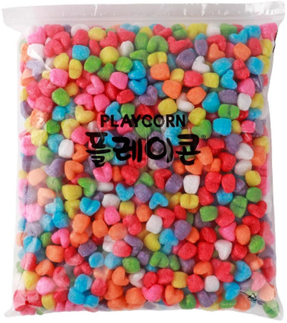 Playcorn 心形美術教具, 綜合色, 1袋