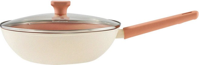 Corelle Brands 康寧餐具 SNAPWARE Roselle 優雅鈦不沾炒鍋 含鍋蓋, 1個, 28cm