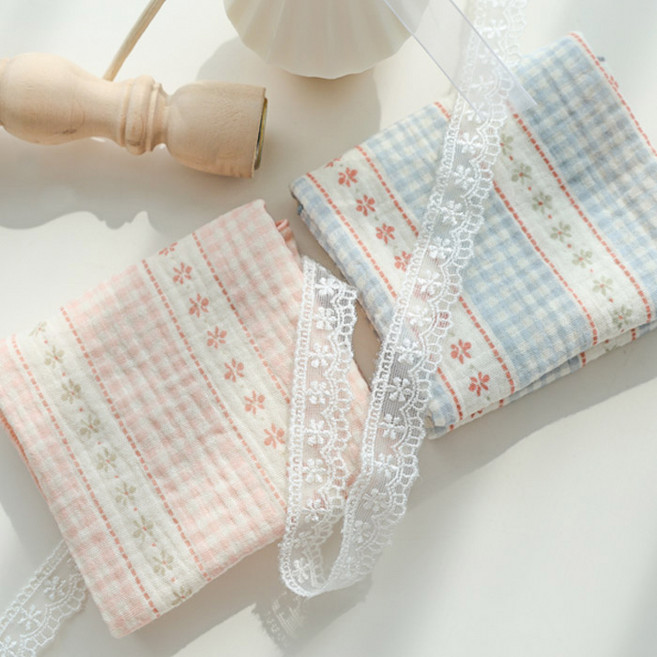 Maison Textile Check-in 花朵雙層紗布手帕 2件組