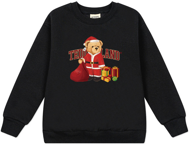 nykids 兒童款Teddy Island刷毛大學T T102
