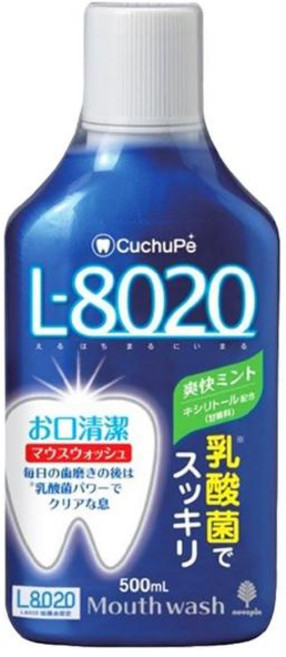 CuchuPe 勁爽薄荷乳酸菌漱口水 含酒精 L-8020, 500ml, 1瓶