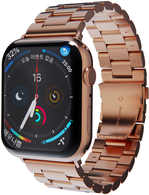 miaK Apple Watch金屬錶帶 42/44/45mm適用, 玫瑰金