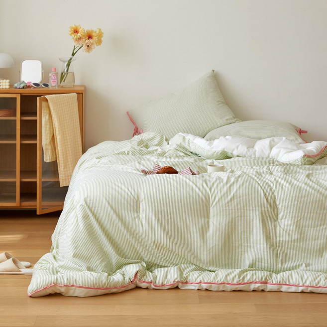 maatila 緞帶蛋糕超細纖維薄被枕套組