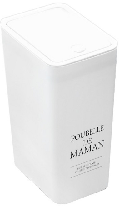 DALPAENGI LIVING Puvel de Maman 一鍵式垃圾桶 8L, 白色, 1個