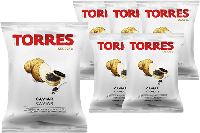 TORRES 魚子醬洋芋片, 40g, 6包