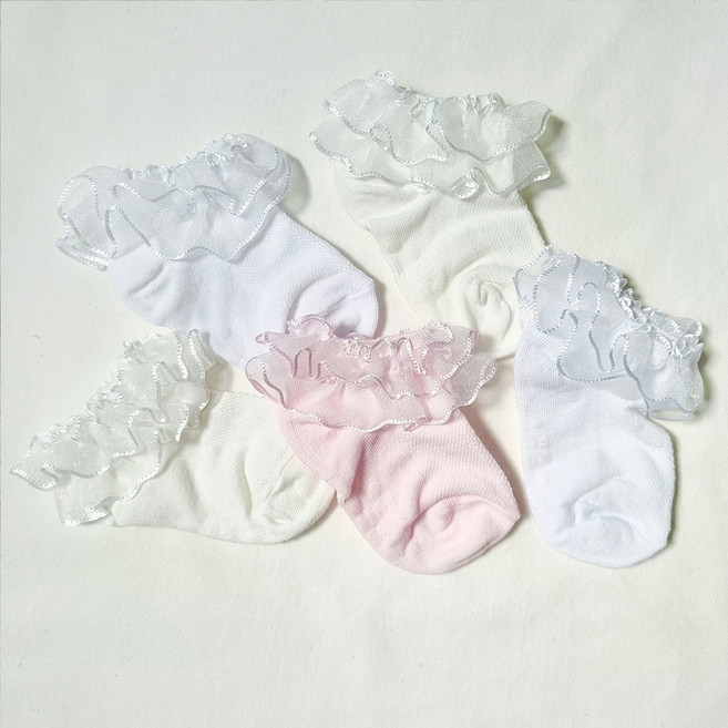 兒童用 Dear Socks 糖果蕾絲踝襪 5雙組