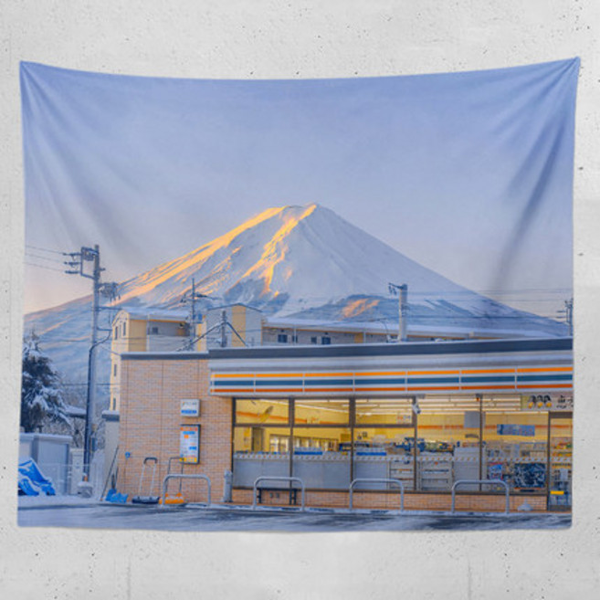 Darumi 窗景風景布掛畫, 08 日式風格富士山