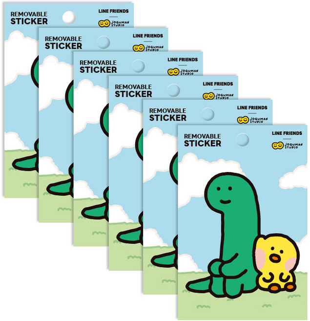 Flyingwhales LINE FRIENDS minini guman 可撕除貼紙, 6個, 莎莉尼古滿