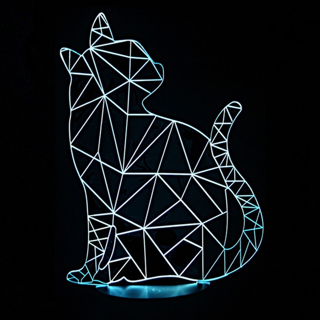 eco factorY 3D小夜燈 LED8002, 折返貓 C-8