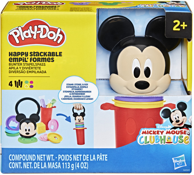 Hasbro 孩之寶 Play-Doh 培樂多 Disney Junior系列 快樂疊疊樂遊戲組, 混合顏色, 113g, 1個