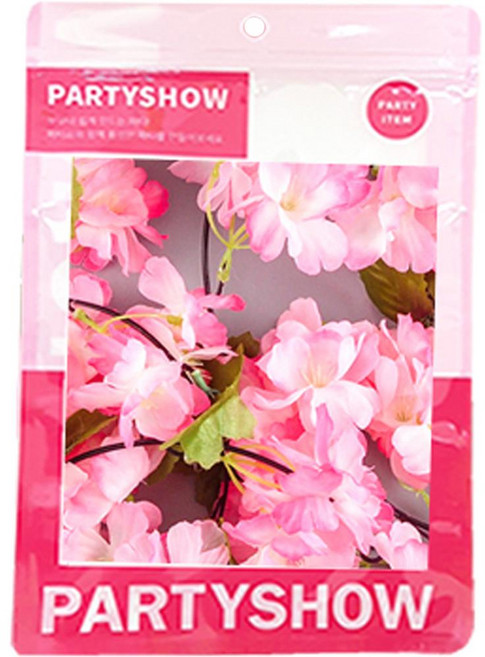 PARTYSHOW 人造櫻花掛飾 180cm 粉紅色 2入, 粉色的, 2個